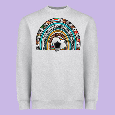 Soccer Rainbow Heavyweight Sweatshirt Designed By Artiststas