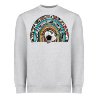 Heather Grey soccer rainbow Heavyweight Sweatshirt - Artiststas