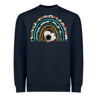 Navy soccer rainbow Heavyweight Sweatshirt - Artiststas