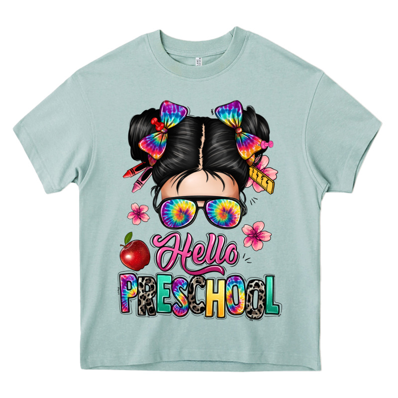 Hello Preschool Kid Heavy Core Tee by texasbilliewilder | Teevron