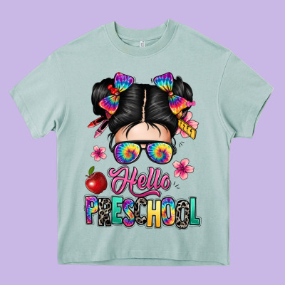 Hello Preschool Kid Heavy Core Tee Designed By Texasbilliewilder