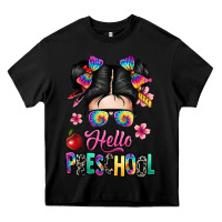 Black hello preschool kid Heavy Core Tee - texasbilliewilder