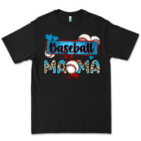 Black baseball mama with leopard Premium Tee - Zillion Design Studio