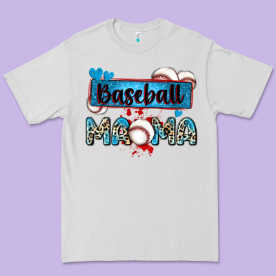 Baseball Mama With Leopard Premium Tee Designed By Zillion Design Studio