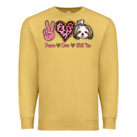 Antique Gold Peace Love Shih Tzu Premium Sweatshirt - Bettercallsaul