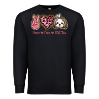 Black Peace Love Shih Tzu Premium Sweatshirt - Bettercallsaul
