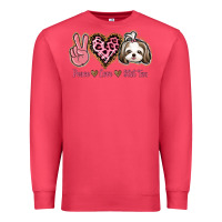 Cardinal Peace Love Shih Tzu Premium Sweatshirt - Bettercallsaul