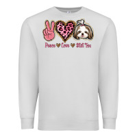 Dove Grey Peace Love Shih Tzu Premium Sweatshirt - Bettercallsaul