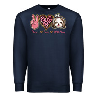 Navy Peace Love Shih Tzu Premium Sweatshirt - Bettercallsaul
