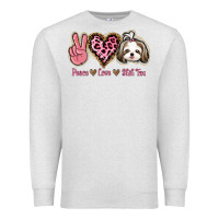 Oatmeal Heather Peace Love Shih Tzu Premium Sweatshirt - Bettercallsaul