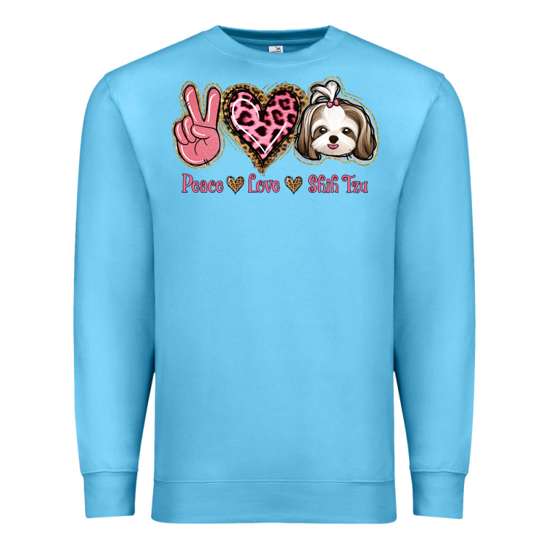 Peace Love Shih Tzu Premium Sweatshirt by Bettercallsaul | Teevron