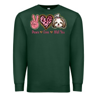 Sports Green Peace Love Shih Tzu Premium Sweatshirt - Bettercallsaul