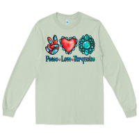 Matcha Peace Love Turquoise Long Sleeve Tee - Jasminsmagicworld