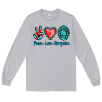 Moon Dust Peace Love Turquoise Long Sleeve Tee - Jasminsmagicworld