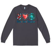 Smoke Peace Love Turquoise Long Sleeve Tee - Jasminsmagicworld