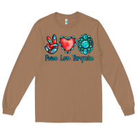 Toasted Coconut Peace Love Turquoise Long Sleeve Tee - Jasminsmagicworld