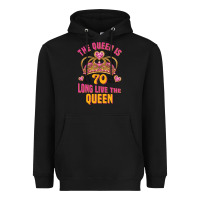 Black the queen is 70 long live the queen Heavyweight Hoodie - Jasminsmagicworld