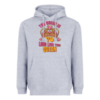 Heather Grey the queen is 70 long live the queen Heavyweight Hoodie - Jasminsmagicworld