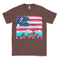Chestnut american flag and teeth with flowers Classic Tee - AdoDesignShop