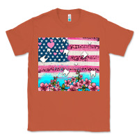 Copper american flag and teeth with flowers Classic Tee - AdoDesignShop