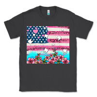 Smoke american flag and teeth with flowers Classic Tee - AdoDesignShop
