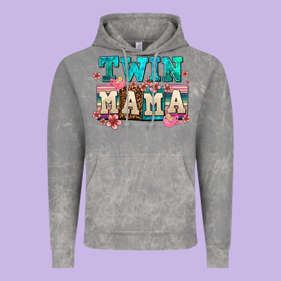 Twin Mama Vintage Hoodie Designed By Adodesignshop