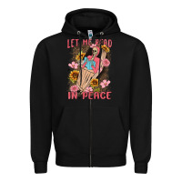 Black let me read in peace Zipper Hoodie - MaliasSmallBusiness