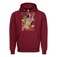 Burgundy let me read in peace Zipper Hoodie - MaliasSmallBusiness