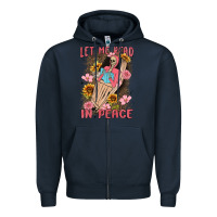 Navy let me read in peace Zipper Hoodie - MaliasSmallBusiness