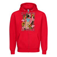 Red let me read in peace Zipper Hoodie - MaliasSmallBusiness