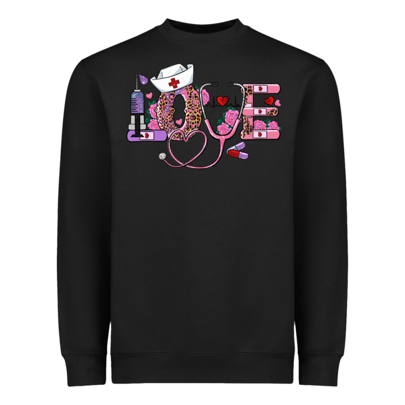 Valentine's Day Nurse Love Heavyweight Sweatshirt by AdoDesignShop | Teevron