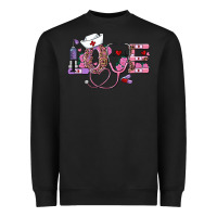 Black valentine's day nurse love Heavyweight Sweatshirt - AdoDesignShop