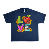 Navy love with pen and  serape leopard Urban Heavy Tee - Artiststas
