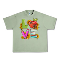 Oil Green love with pen and  serape leopard Urban Heavy Tee - Artiststas