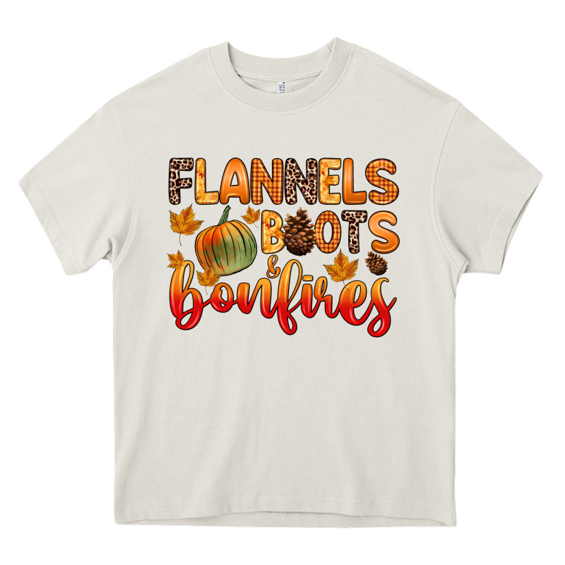 Flannels Boots And Bonfires Heavy Core Tee by Zillion Design Studio | Teevron