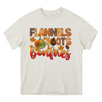 Cream flannels boots and bonfires Heavy Core Tee - Zillion Design Studio