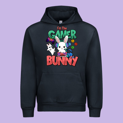 I'm The Game Bunny Easter Day Urban Hoodie Designed By Howdyjamesfarm