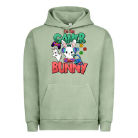 Pigment Oil Green I'm the game Bunny Easter day Urban Hoodie - HowdyJamesFarm