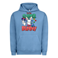 Pigment Pebble Blue I'm the game Bunny Easter day Urban Hoodie - HowdyJamesFarm