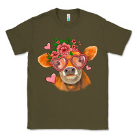 Army Green valentines day orange cow Classic Tee - Jasminsmagicworld