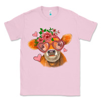 Bubblegum Pink valentines day orange cow Classic Tee - Jasminsmagicworld