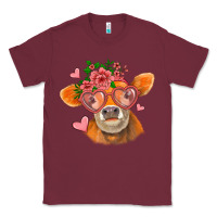 Burgundy valentines day orange cow Classic Tee - Jasminsmagicworld
