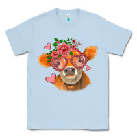 Dusty Blue valentines day orange cow Classic Tee - Jasminsmagicworld