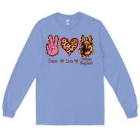 Colony Blue Peace Love German Shepherd Long Sleeve Tee - Jasminsmagicworld