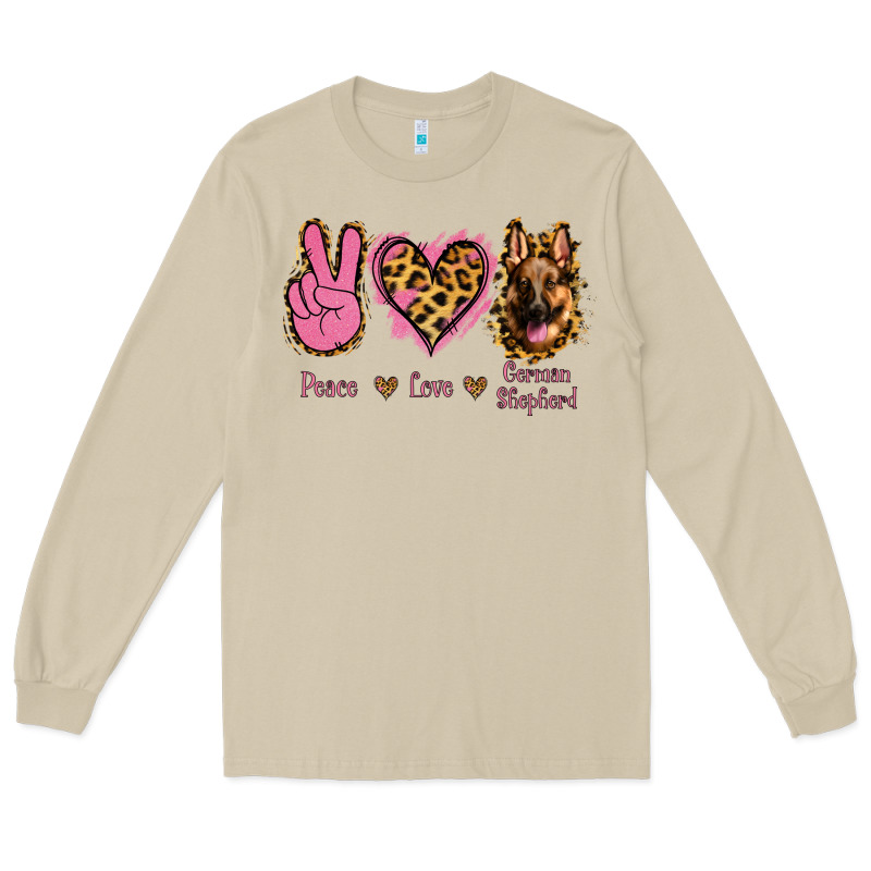 Peace Love German Shepherd Long Sleeve Tee by Jasminsmagicworld | Teevron