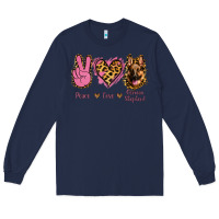 Navy Peace Love German Shepherd Long Sleeve Tee - Jasminsmagicworld