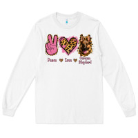 White Peace Love German Shepherd Long Sleeve Tee - Jasminsmagicworld