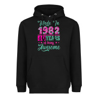 Black made in 1982, 40 years of being awesome Heavyweight Hoodie - Jasminsmagicworld