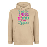 Mushroom made in 1982, 40 years of being awesome Heavyweight Hoodie - Jasminsmagicworld