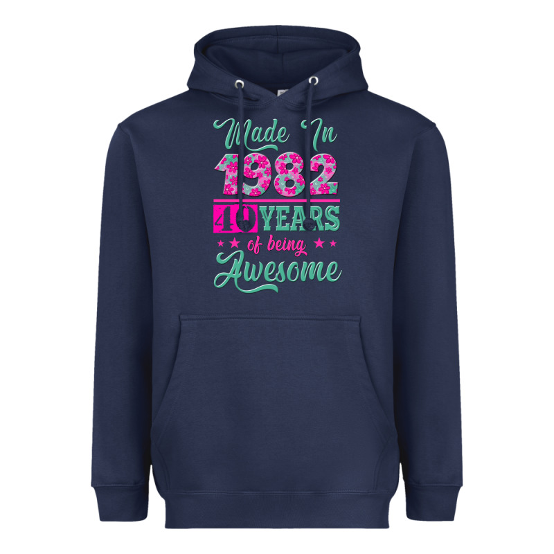 Made In 1982, 40 Years Of Being Awesome Heavyweight Hoodie by Jasminsmagicworld | Teevron